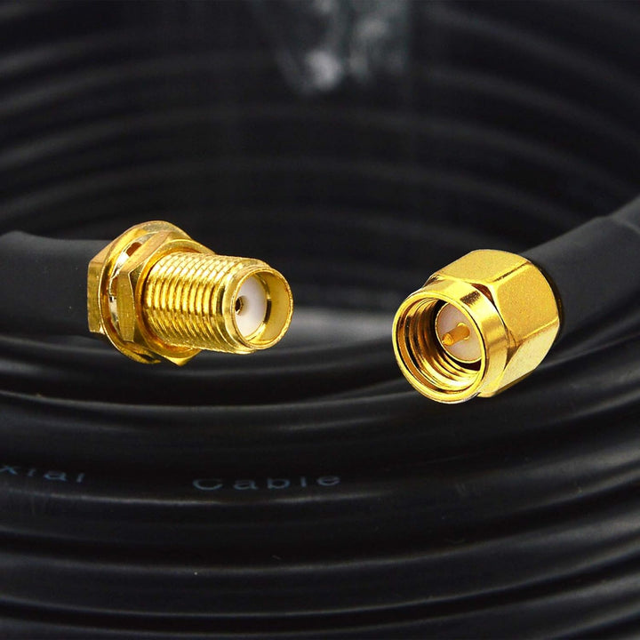BOOBRIE SMA-Kabel RG58/U SMA-Stecker auf SMA-Femelle, 50 Ohm, Verlängerungskabel für WiFi-Router, 3G