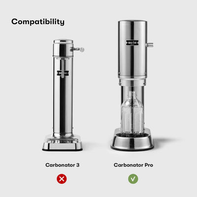 Aarke Glasflasche für Wassersprudler Carbonator Pro, Spülmaschinenfeste, mit Details in Edelstahl