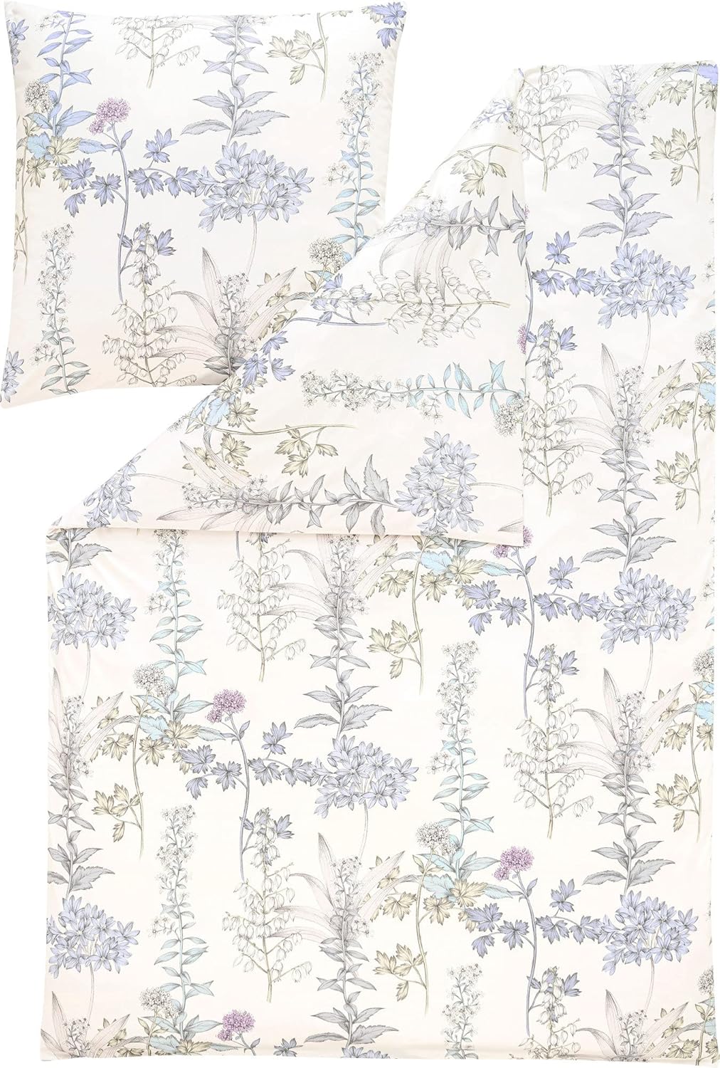 ESTELLA Mako Interlock Jersey Bettwäsche Alisa bleu 1 Bettbezug 155 x 220 cm + 1 Kissenbezug 80 x 80