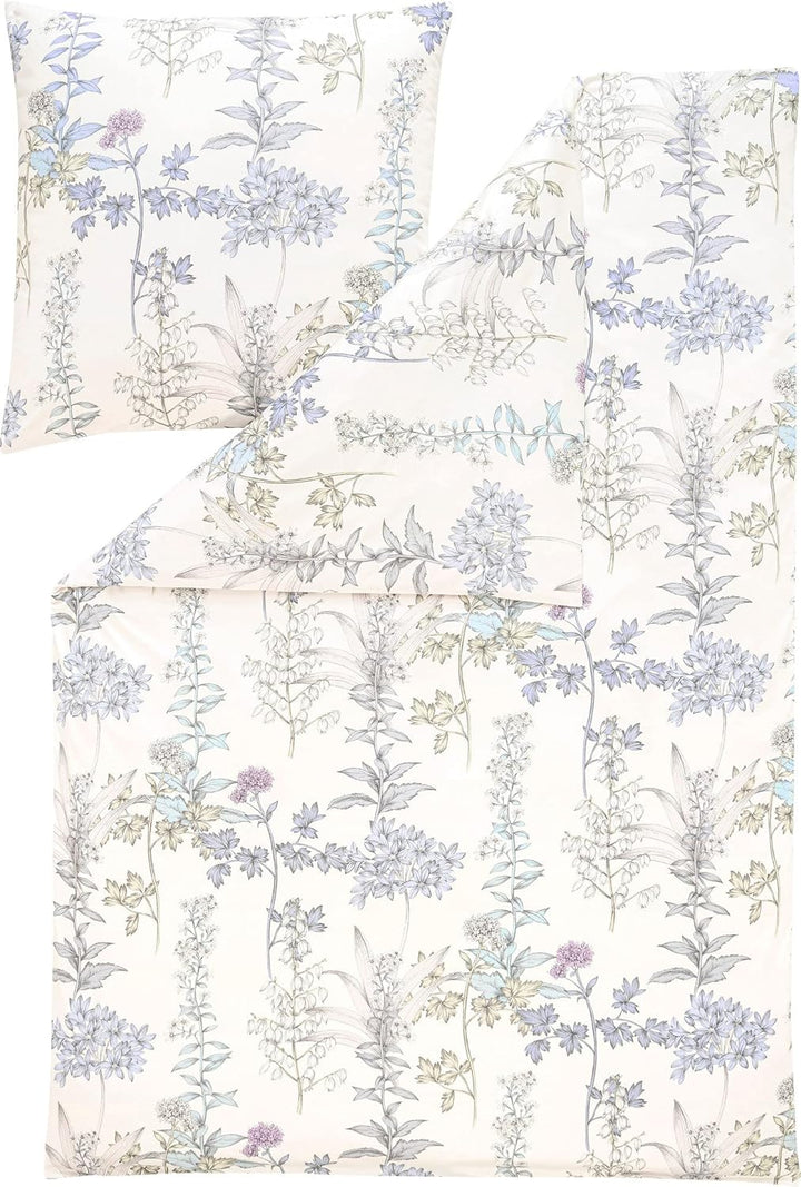 ESTELLA Mako Interlock Jersey Bettwäsche Alisa bleu 1 Bettbezug 155 x 220 cm + 1 Kissenbezug 80 x 80