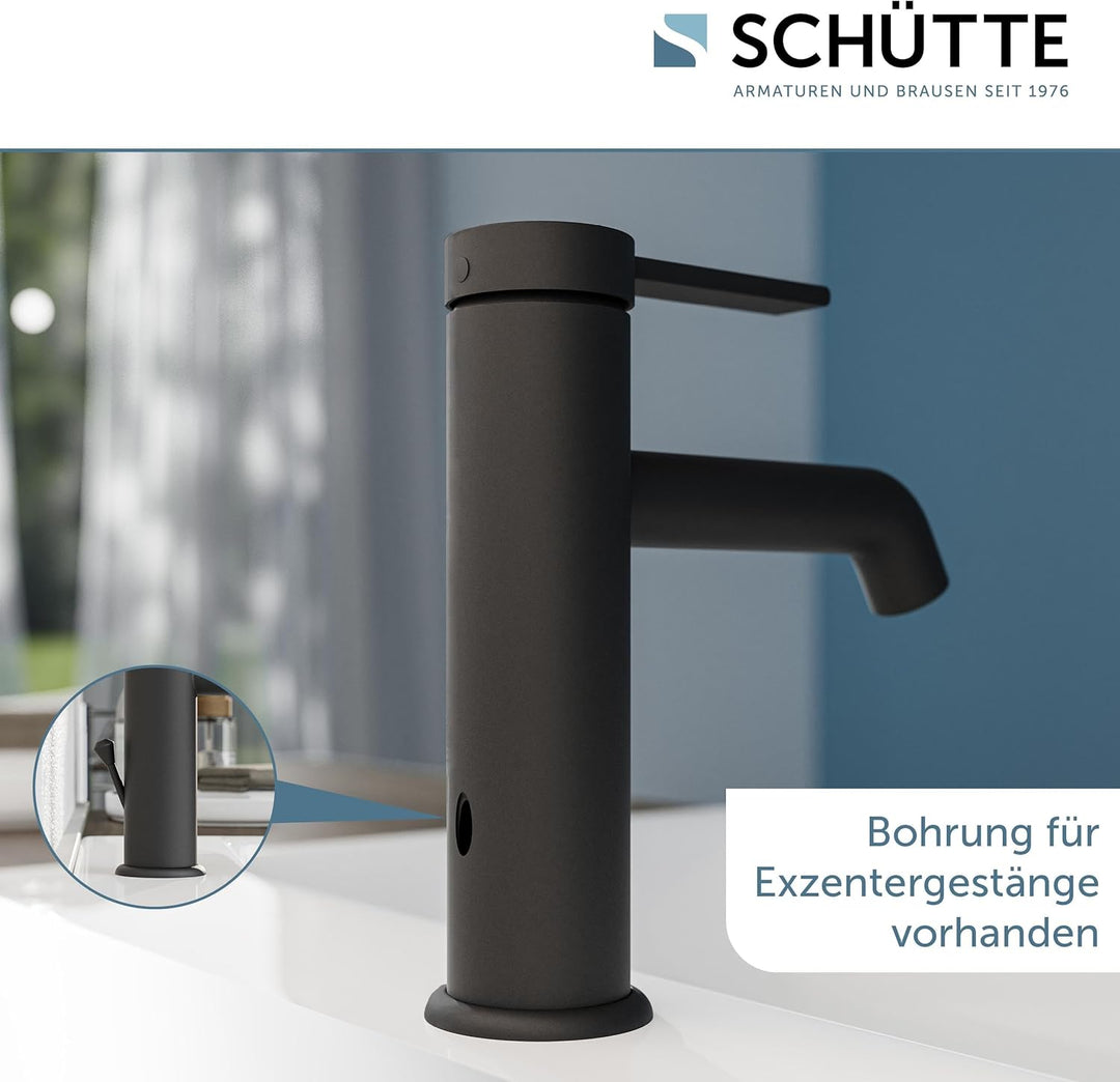 SCHÜTTE Waschtischarmatur LOS ANGELES 33106, Wasserhahn Bad mit Ablaufgarnitur, Armatur Badezimmer,