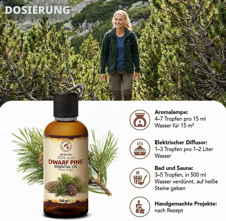 Latschenkieferöl 100ml - Pinus Mugo Leaf Oil - Österreich - Natürlich Ätherisches - Guten für Sauna