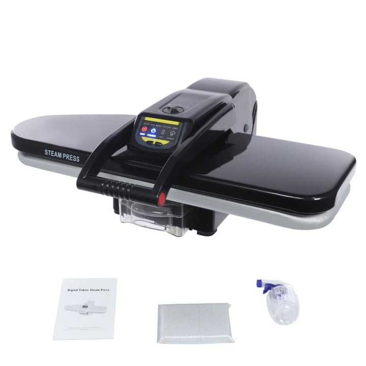Bügelmaschine 1600W Dampfbügelpresse mit 5 Bügelprogrammen(Nylon, Seide, Wolle, Baumwolle, Leinen),