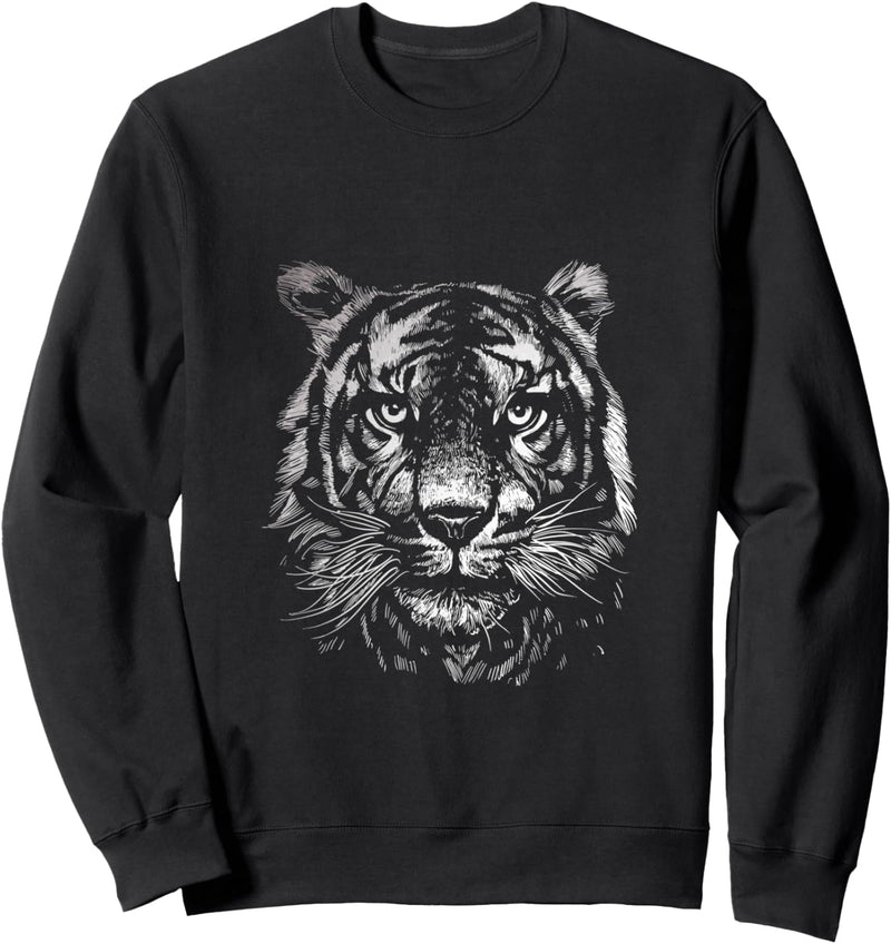 Tiger T-Shirt Katzen Tiere Geschenk Damen & Herren Tiger Sweatshirt