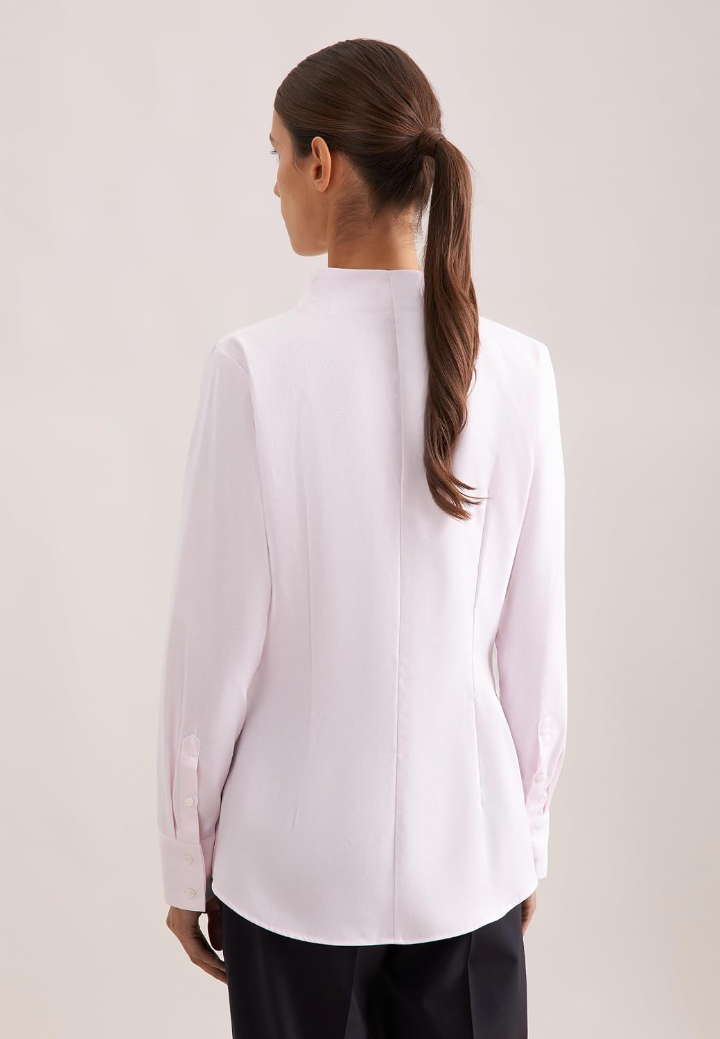 Seidensticker Damen Bluse - City Bluse - Bügelleicht - Kelchkragenbluse - Slim Fit - Langarm - 100%