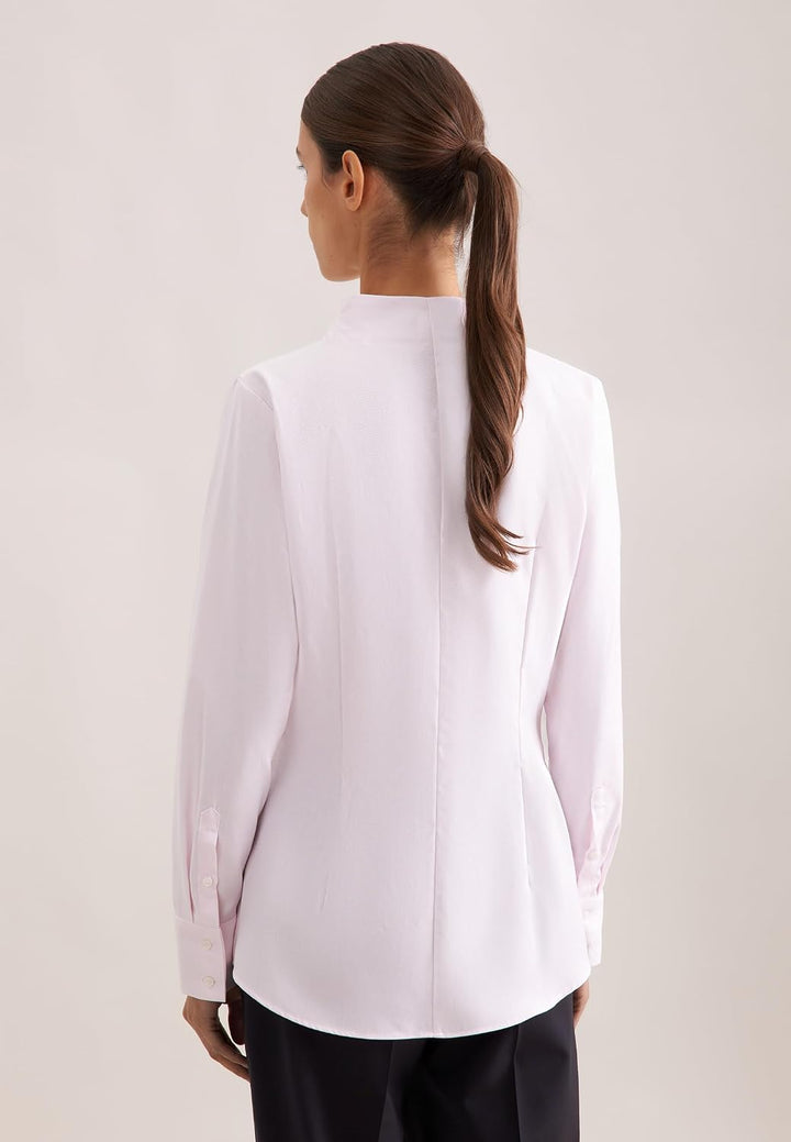 Seidensticker Damen Bluse - City Bluse - Bügelleicht - Kelchkragenbluse - Slim Fit - Langarm - 100%