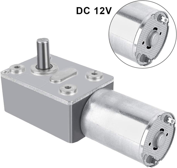 DC Getriebemotor 12V Reversibles Schneckengetriebe 12V, Hohem Drehmoment DC Motor Getriebemotor Gesa