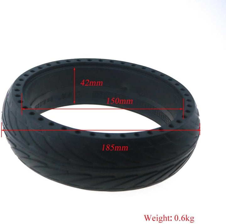 SPORTARC 20,3 cm Vollreifen 8x2,125 für Ninebot Segway ES1/ES2/ES3/ES4 Elektroroller in Schwarz aus