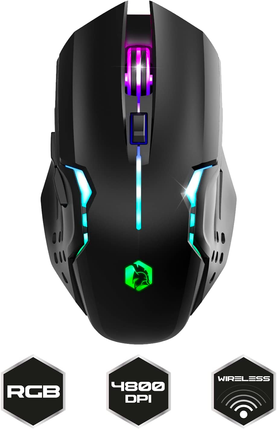 EMPIRE GAMING - RF903 Gaming-Maus, Kabellos 2,4GHz Wireless Wiederaufladbar – LED-Hintergrundbeleuch