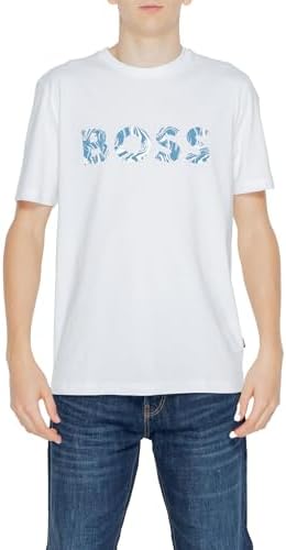 BOSS Herren Tee Curved T-Shirt (1er Pack) XXL White100, XXL White100