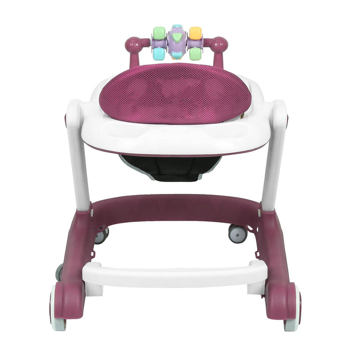 2-in-1 Lauflernhilfe für Babys mit abnehmbarer Fütterungsplatte und Musiktablett, zusammenklappbarer