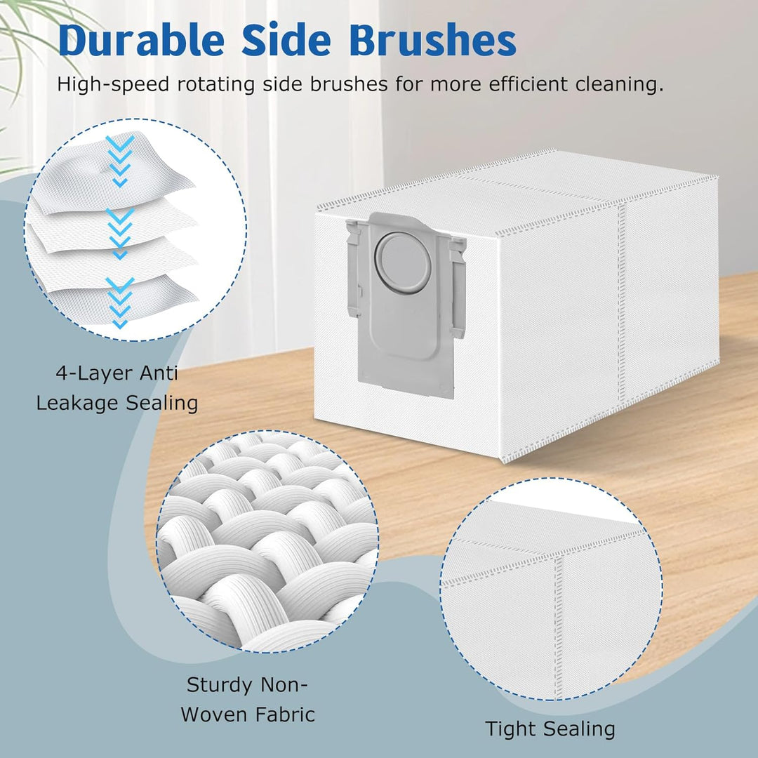 VIEWALL QV 35A Zubehör für Roborock QV 35A/QV 35S/QR 598/QR 798 Staubsauger 1 Hauptbürsten,4 HEPA-Fi