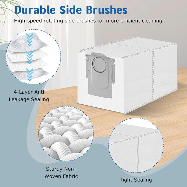 VIEWALL QV 35A Zubehör für Roborock QV 35A/QV 35S/QR 598/QR 798 Staubsauger 1 Hauptbürsten,4 HEPA-Fi