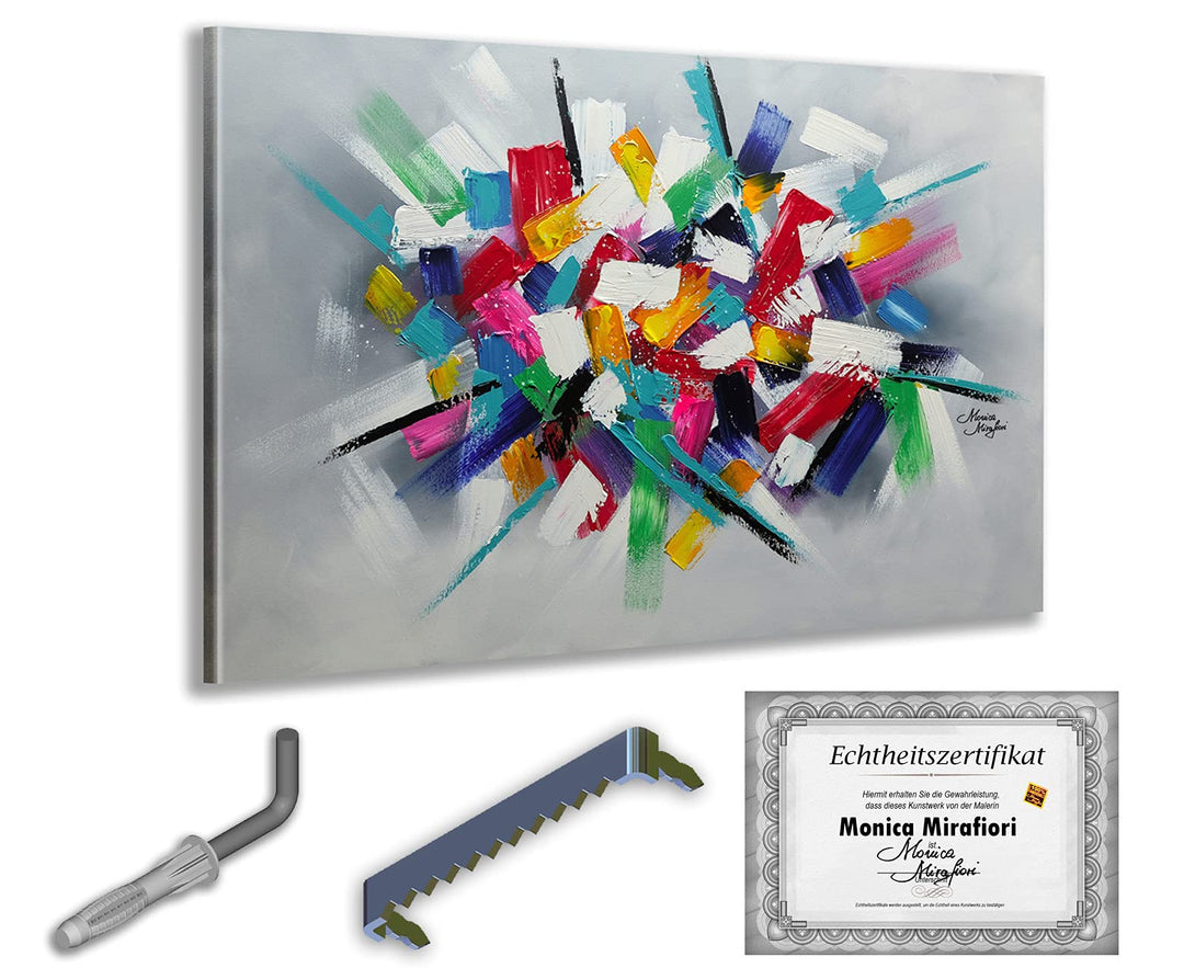 Monica Mirafiori I 100% HANDGEMALT I Gemälde Traum 90x60cm | Gemälde Handgemalt | Acrylgemälde | Seh