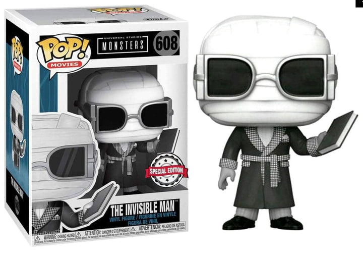 Funko POP! Movies: UM - Invisible Man - Schwarz &amp; Weiss - Universal Monsters - Vinyl-Sammelfigur - G