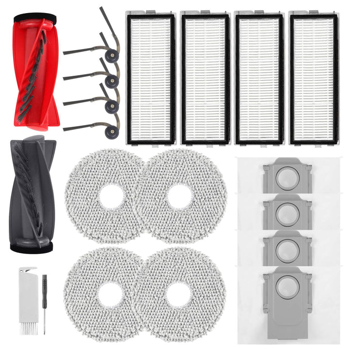 20 Stück Zubehör für Roborock Qrevo S5V/Qrevo Curv/Qrevo Curv S5X/Qrevo Edge S5A Saugroboter, 1 Haup
