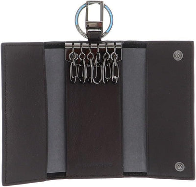 Piquadro keyholder with ring brown