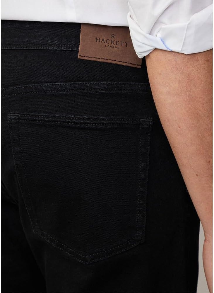 Hackett London Herren Black Denim Jeans 32W / 32L Schwarz (Black), 32W / 32L Schwarz (Black)