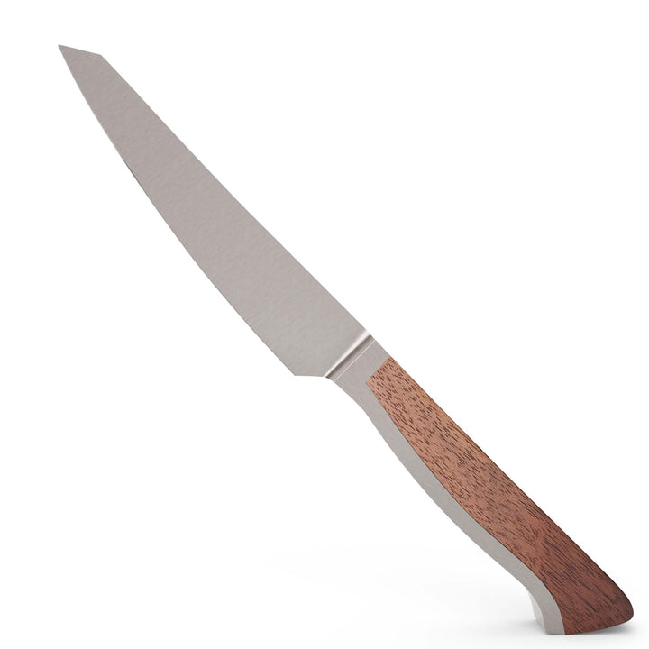 GÜDE Solingen - Steakmesser Glatt geschmiedet, 14 cm, Walnussholz, CAMINADA, Handmade Germany, Braun
