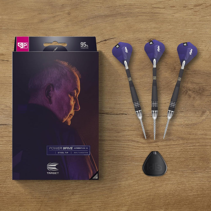Target Darts Phil Taylor Power 9-Five Gen 10 95% Wolfram Swiss Point Stahlspitze Dart Satz 22 g, 22