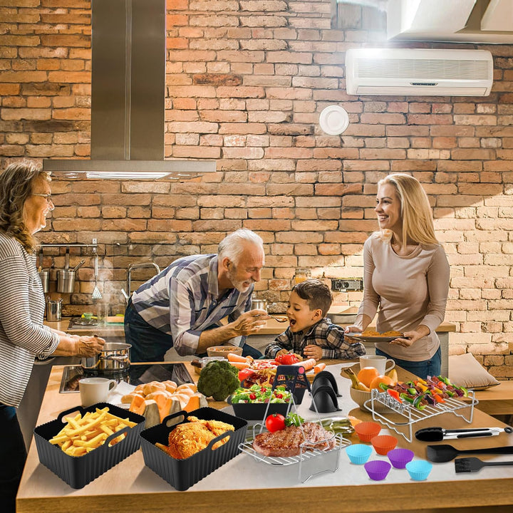 20 Stück Heissluftfritteuse Zubehör | Airfryer Zubehör für Ninja Dual AF400EU & AF300EU & Tower T170