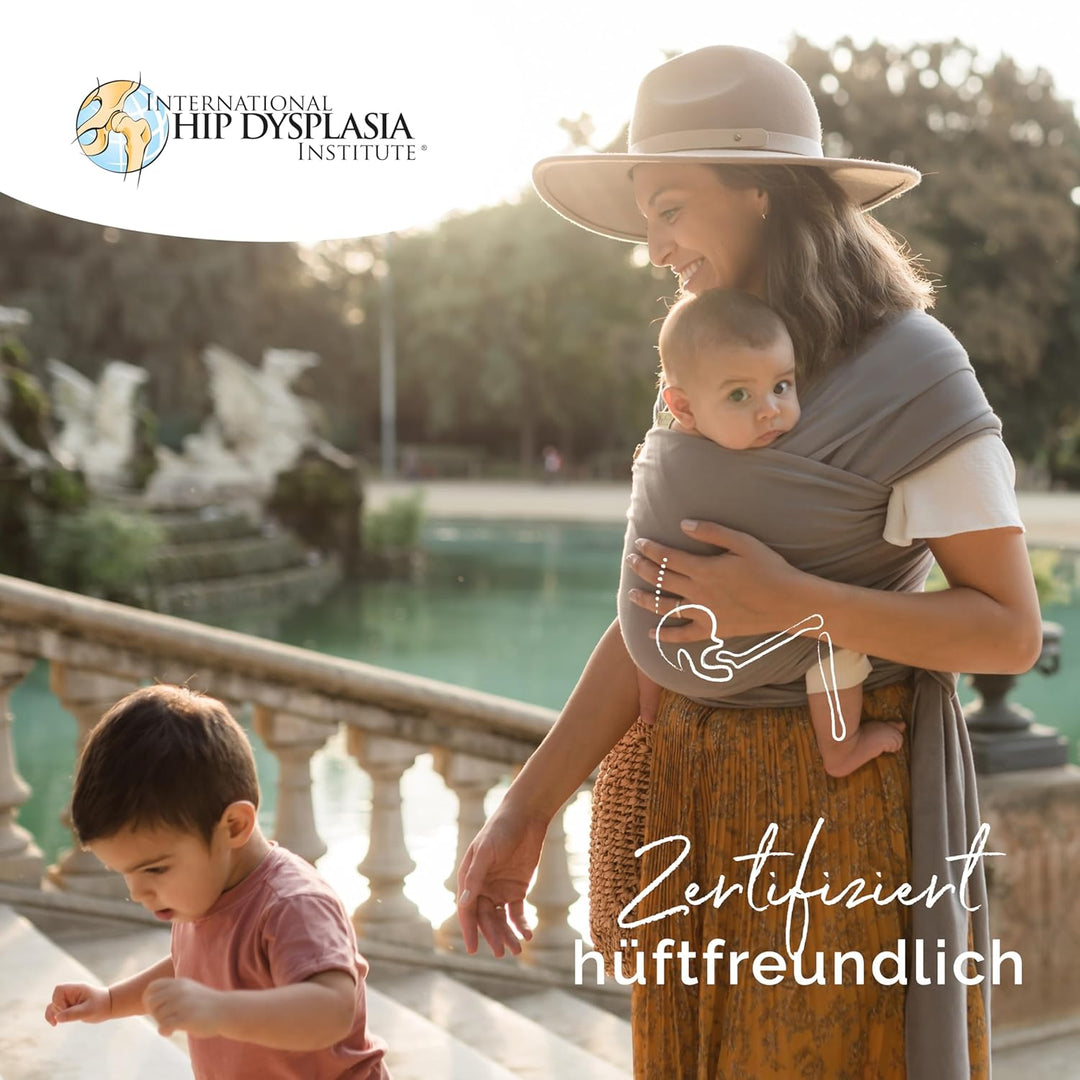 Boba Babytragetuch ab Geburt bis 15 kg - Kuschelweiches & Stützendes Baumwollfrottee, Tragetuch Baby