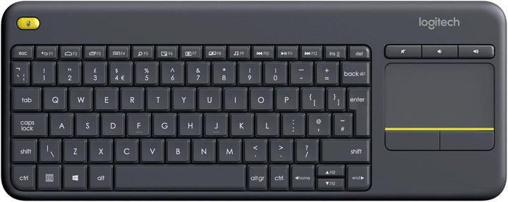 Logitech K400 Plus Kabellose Touch-TV-Tastatur mit integriertem Touchpad, Italienisches QWERTY-Layou