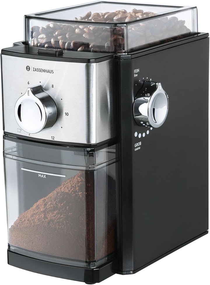 Zassenhaus Elektrische Kaffeemühle KINGSTON STEEL automatische Mühle