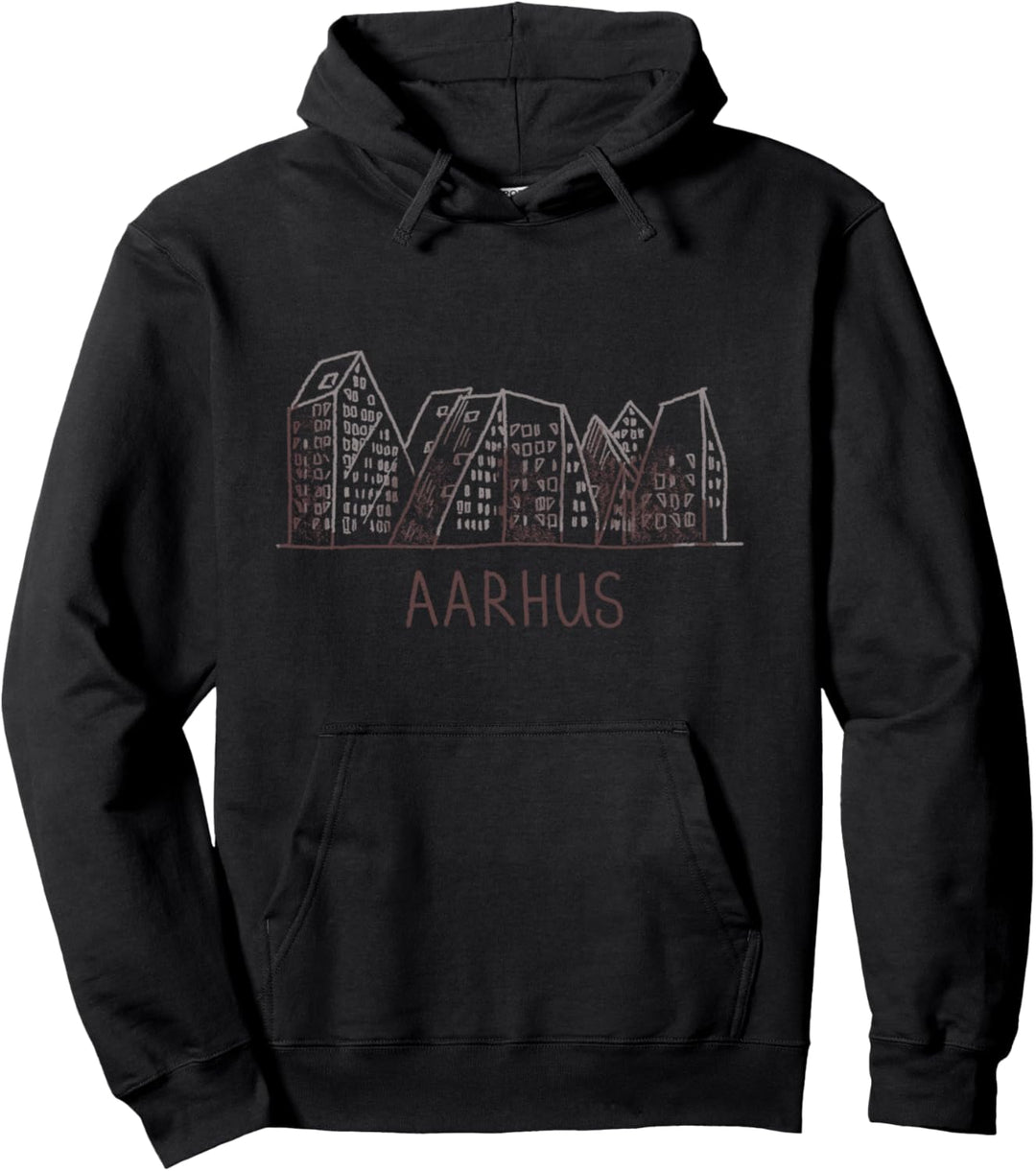 Aarhus Dänemark Einzigartiges Kunstgeschenk Männer Frauen Pullover Hoodie