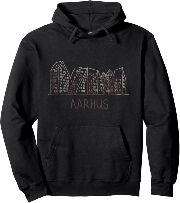 Aarhus Dänemark Einzigartiges Kunstgeschenk Männer Frauen Pullover Hoodie