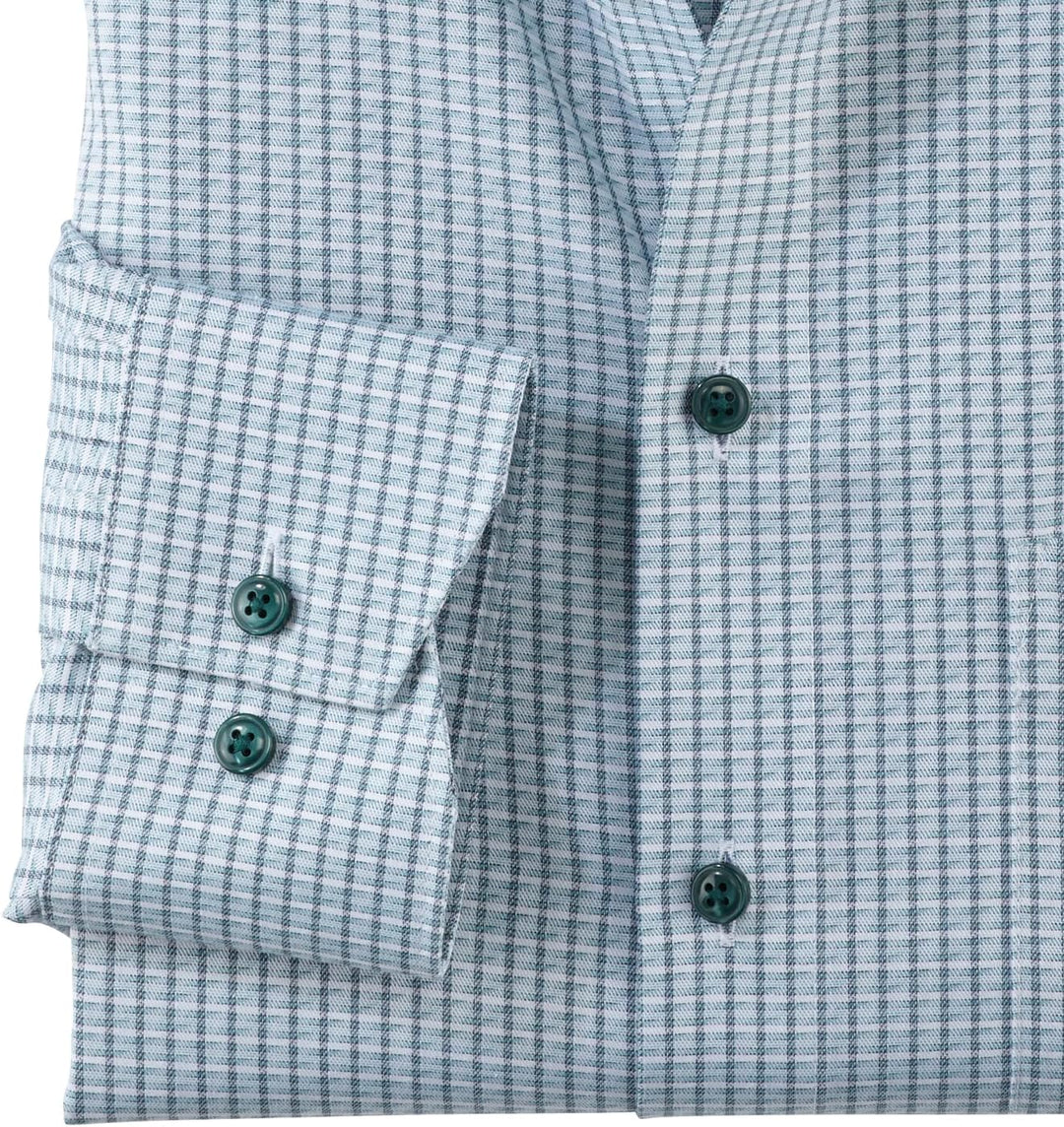 OLYMP Herren Businesshemd Langarm Luxor,Kariert,Comfort fit,New Kent 39 Grün 45, 39 Grün 45