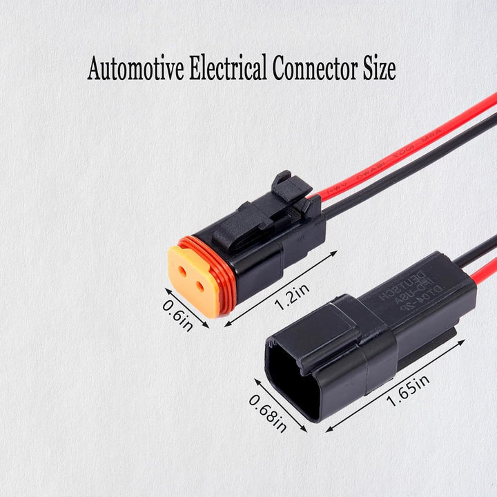 WOODGUILIN 2 Pin DT Stecker Wasserdicht 2 Draht Stecker Automotive Elektrischer Stecker Männlich Wei