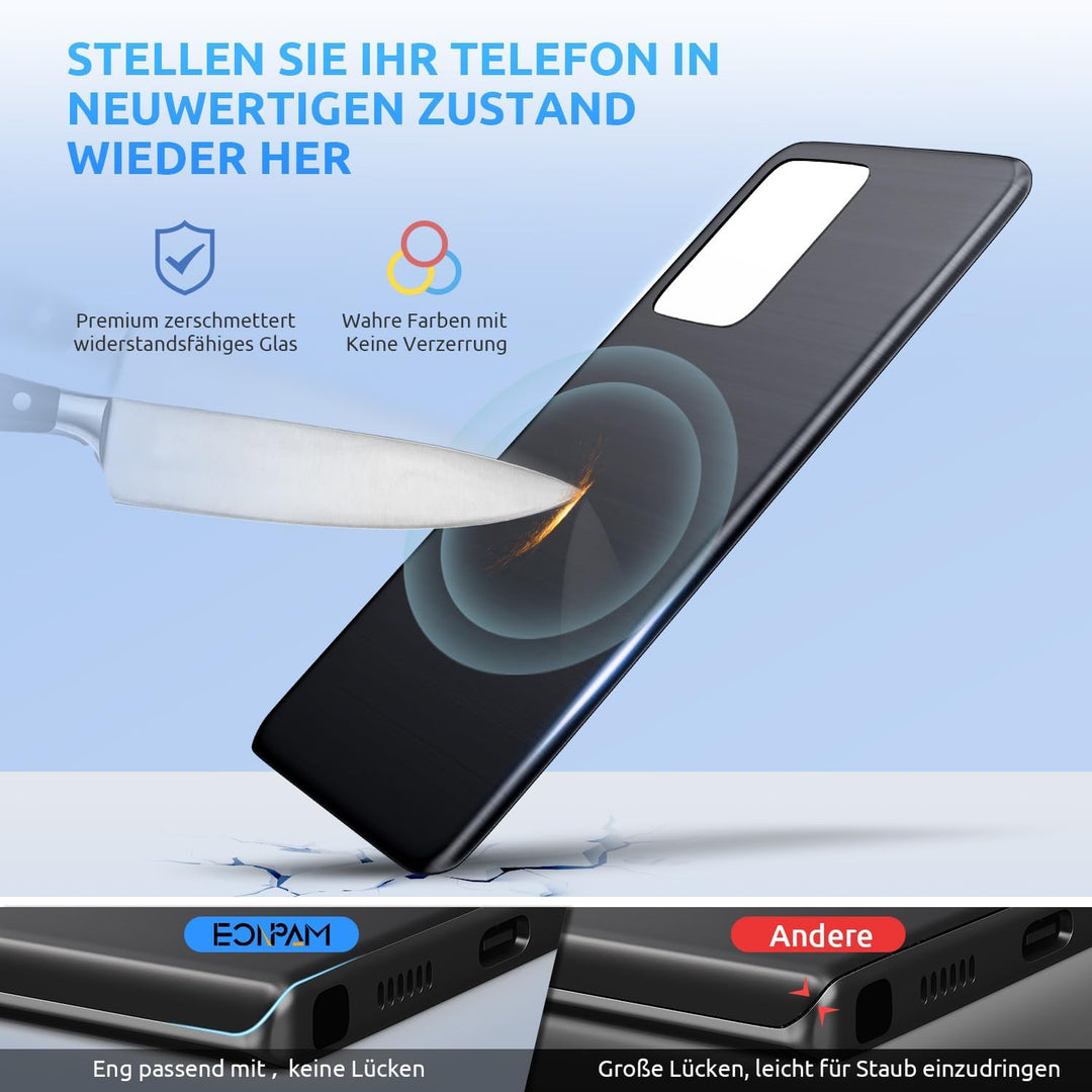 Eonpam Akkudeckel für Xiaomi Mi 11T / Mi 11T Pro Rückseite Glas Original Backcover Back Glas Ersatz