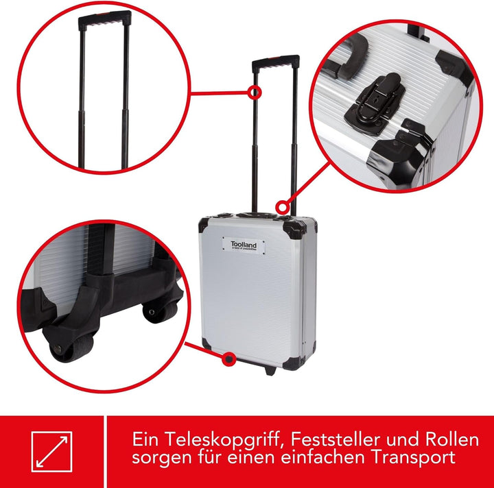 Toolland HSET260 ALU-Werkzeugkoffer 260-teilig