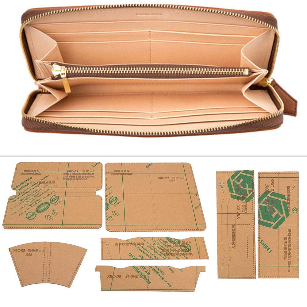 Brieftasche Acryl Vorlage klar Acryl Vorlage Set Reissverschluss Brieftasche Handtasche machen Schab
