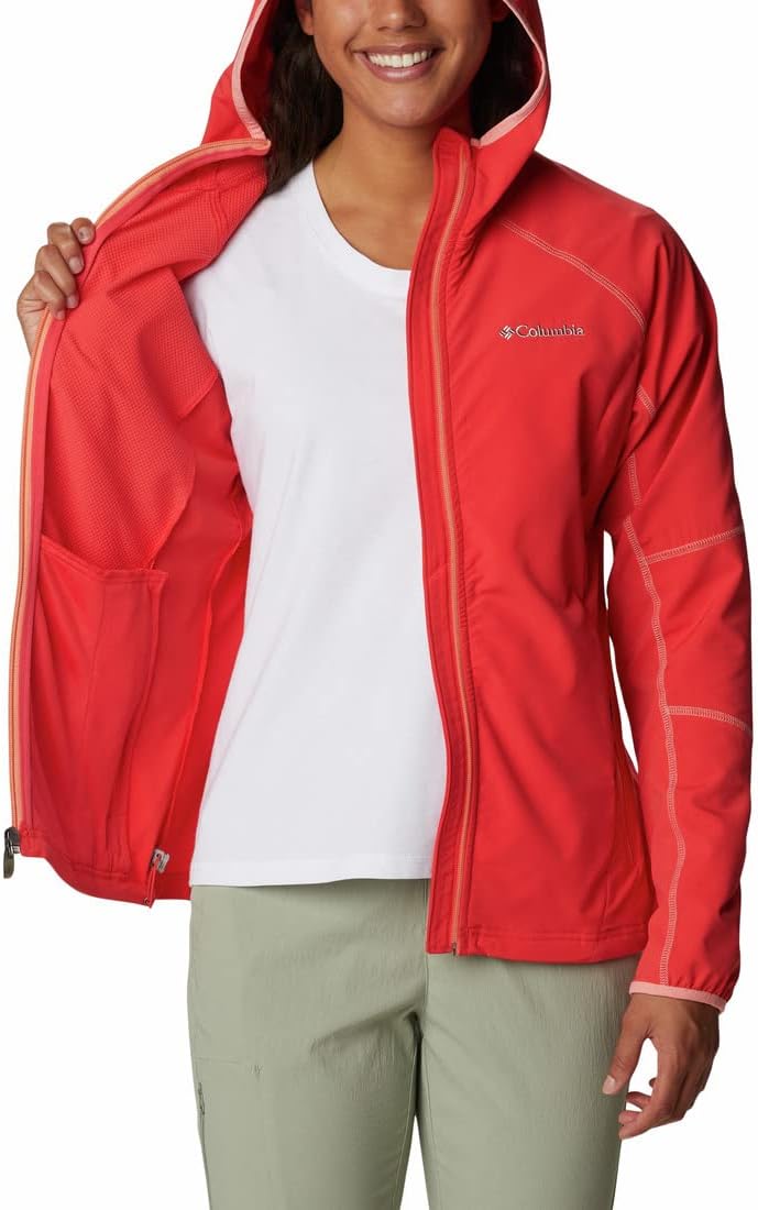 Columbia Damen Softshelljacke Sweet As Hoodie XS Red Hibiscus, XS Red Hibiscus