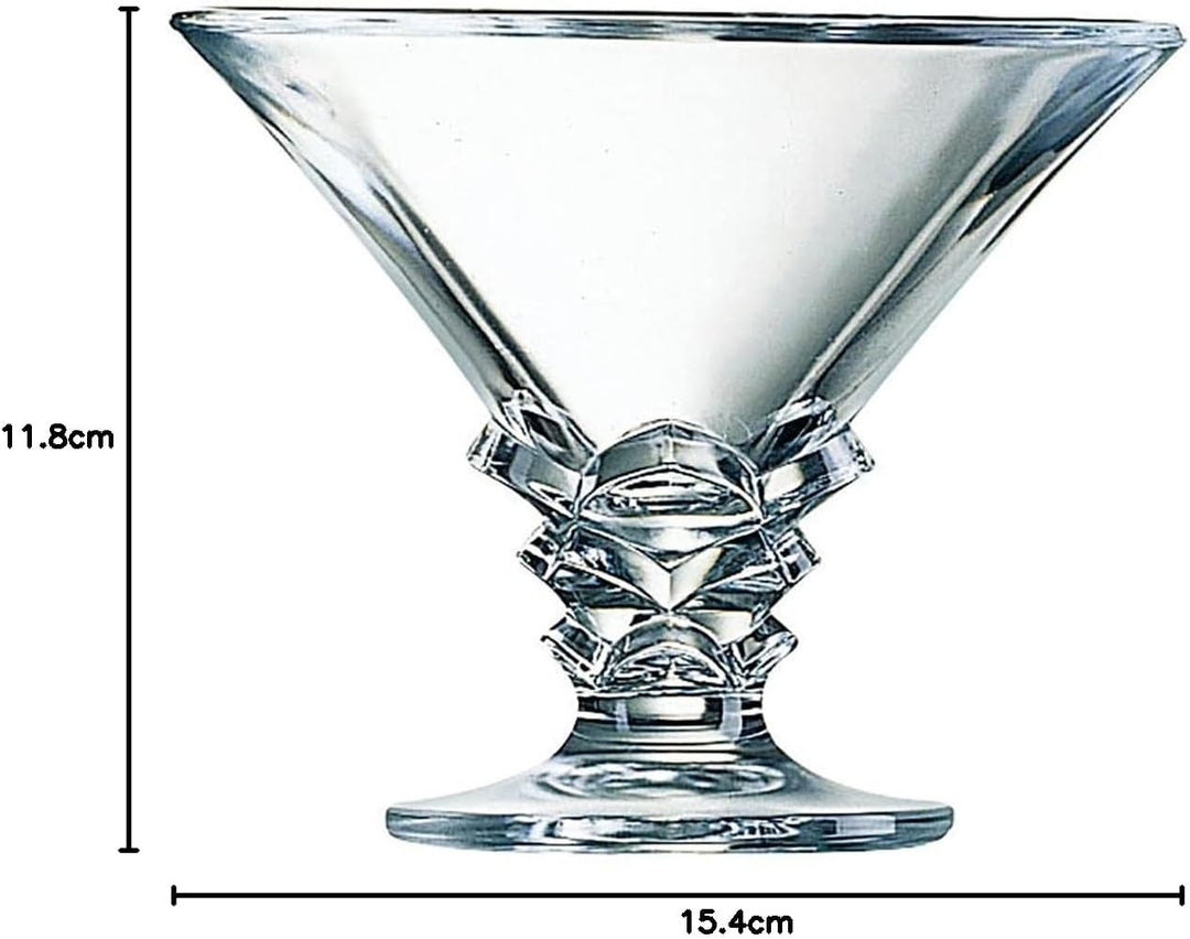 Arcoroc ARC 58010 Palmier Eisbecher, Eisschale, 210ml, Glas, transparent, 6 Stück