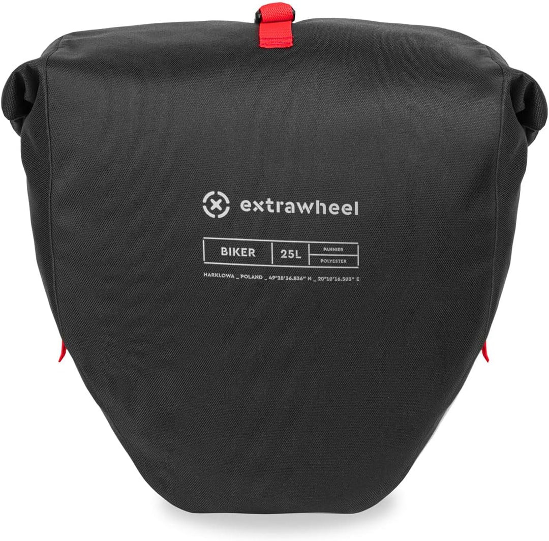 Extrawheel Unisex – Erwachsene E0098 Biker 50L, Schwarz/Rot, Standard EU
