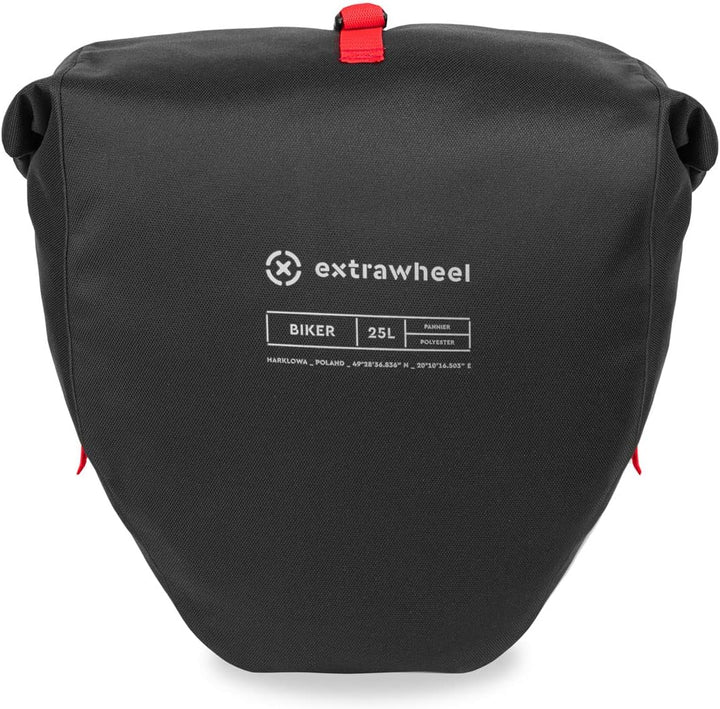 Extrawheel Unisex – Erwachsene E0098 Biker 50L, Schwarz/Rot, Standard EU