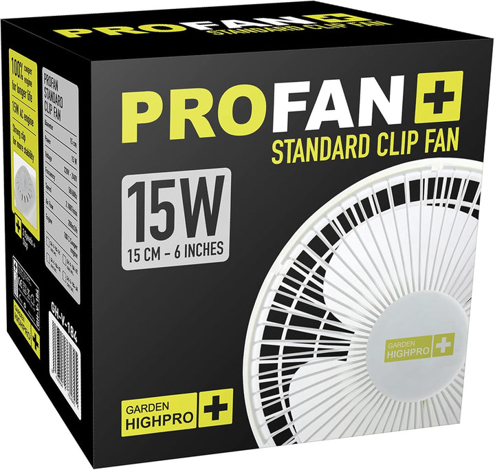 Garden HighPro PROFAN 15 cm 15 W Lüfter Clipfan 15 cm 15 W, 20 Dezibel, Schwarz