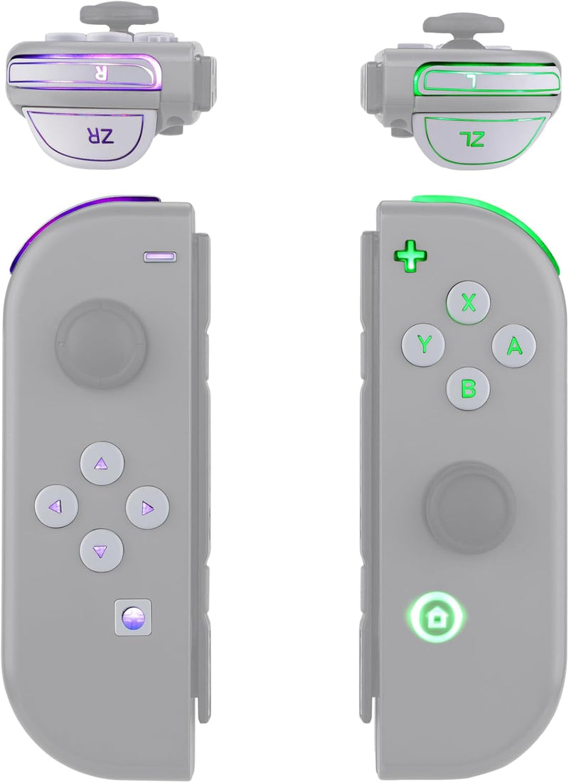 eXtremeRate LED Tasten für NS Switch Joycon,Leuchttaste ABXY Knöpfe Richtungsknöpfe Trigger Tasten B