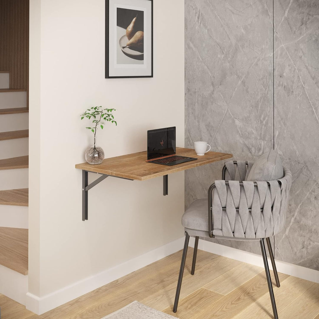 AKKE Klapptisch Wandklapptisch Esstisch - Klappbar Faltbar Platzsparend - Rechteckig - 60cm x 40cm -