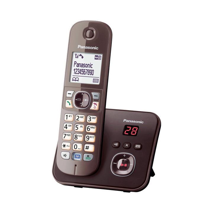Panasonic KX-TG6821GA DECT Schnurlostelefon mit Anrufbeantworter (strahlungsarm, Eco-Modus, GAP Tele