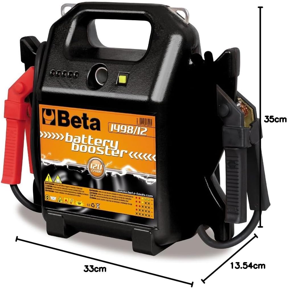 Beta 1498/12 Tragbarer Auto-Starter, Pkw-Anlasser, Auto Starthilfe (12 V, tragbar, Anlassspitzenstro