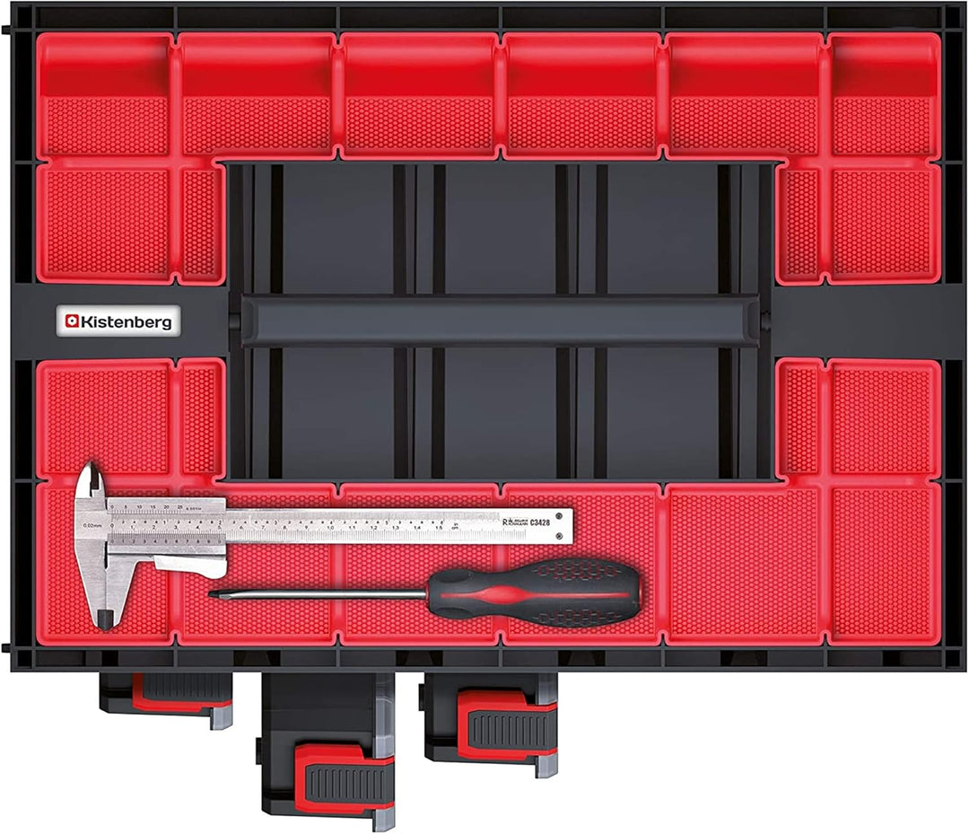 Kistenberg Werkzeugkoffer KTC30256S inklusive 5x Organizer mit Trennstege | Komfortabler Griff | wan