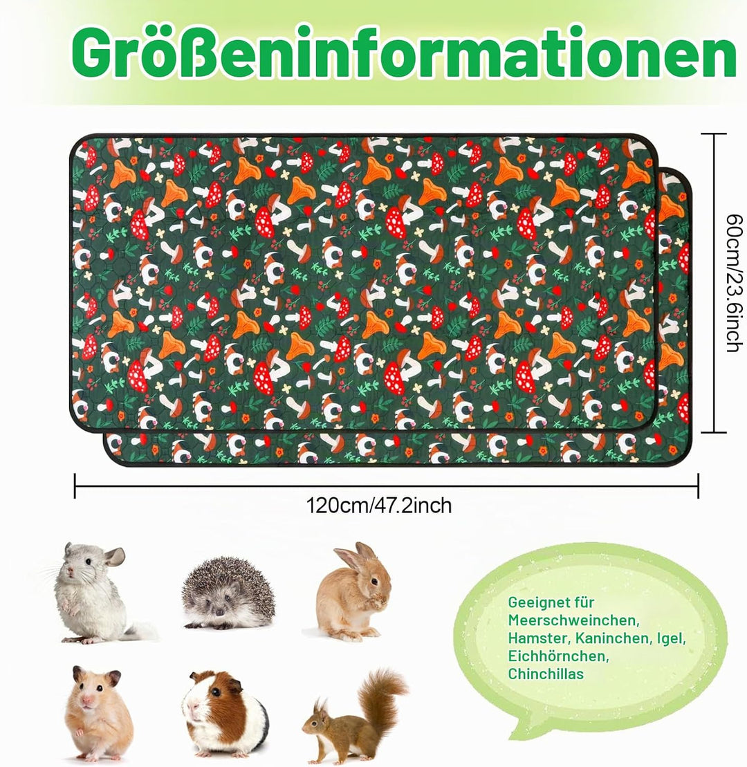 Neerow Wiederverwendbare PIPI Pads, 2 Stück Super Saugfähige Pipipads Meerschweinchen, Waschbar ruts