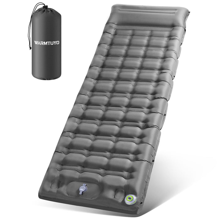 WARMTUYO Isomatte, Luftmatratze Camping mit Elektrisch Pumpe, 12CM Dicke Matratze Outdoor Aufblasbar