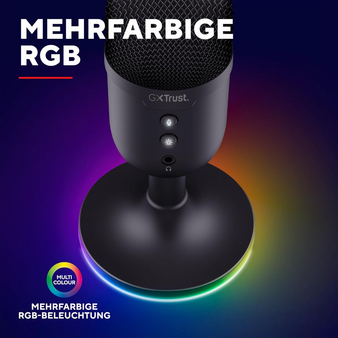 Trust Gaming GXT 236 Yami USB Streaming Mikrofon PC Podcast Twitch Discord ASMR YouTube, Kondensator