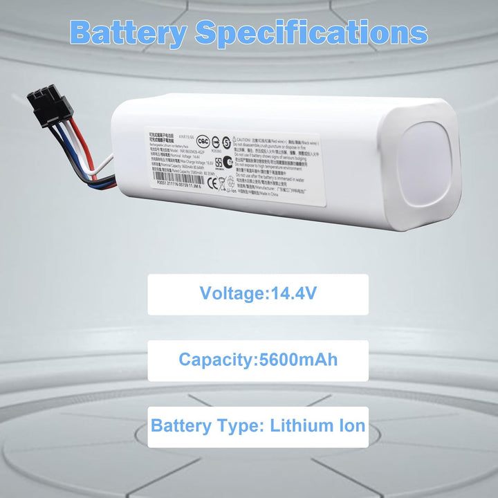 14,4 V 5600 mAh Akku kompatibel mit Dreame D9 F9 L10Pro L10Plus P2150 P2008 S10 S10 Pro S20 X10 X20