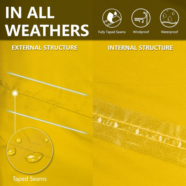 33,000ft wasserdichte Regenhose für Herren Leichte Regenhose Winddichte Outdoorhose zum Wandern Camp